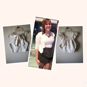 ❤️2 for 12❤️Charlottle Russe Lace Tie Back Croptop